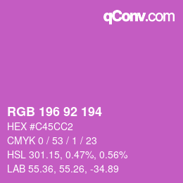 カラーコード: RGB 196 92 194 | qconv.com