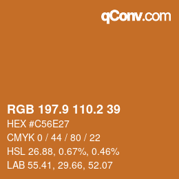 Color code: RGB 197.9 110.2 39 | qconv.com