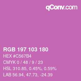Color code: RGB 197 103 180 | qconv.com