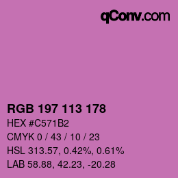 Color code: RGB 197 113 178 | qconv.com