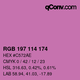 Color code: RGB 197 114 174 | qconv.com