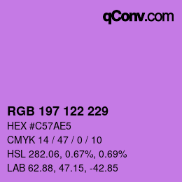 Color code: RGB 197 122 229 | qconv.com