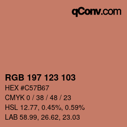 Farbcode: RGB 197 123 103 | qconv.com