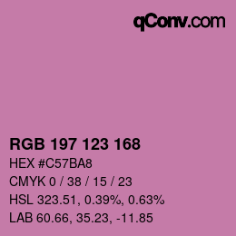 Color code: RGB 197 123 168 | qconv.com