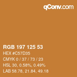 Farbcode: RGB 197 125 53 | qconv.com