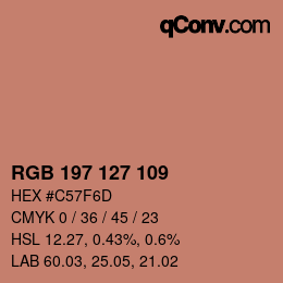 Farbcode: RGB 197 127 109 | qconv.com