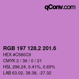 カラーコード: RGB 197 128.2 201.6 | qconv.com