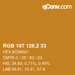 Color code: RGB 197 128.2 33 | qconv.com