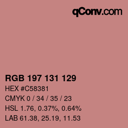 カラーコード: RGB 197 131 129 | qconv.com