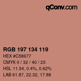 Farbcode: RGB 197 134 119 | qconv.com