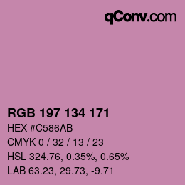 Color code: RGB 197 134 171 | qconv.com