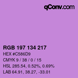 Color code: RGB 197 134 217 | qconv.com