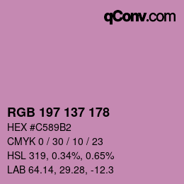 Farbcode: RGB 197 137 178 | qconv.com