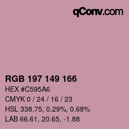 Color code: RGB 197 149 166 | qconv.com