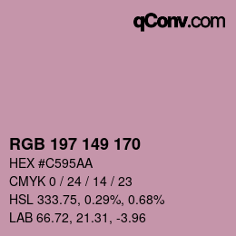 Color code: RGB 197 149 170 | qconv.com