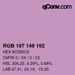 カラーコード: RGB 197 149 192 | qconv.com