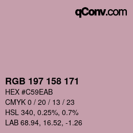 Color code: RGB 197 158 171 | qconv.com