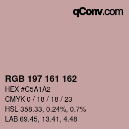 Color code: RGB 197 161 162 | qconv.com