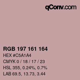 Color code: RGB 197 161 164 | qconv.com
