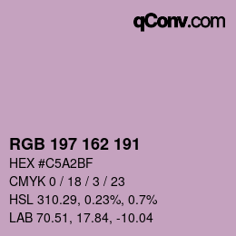 Color code: RGB 197 162 191 | qconv.com