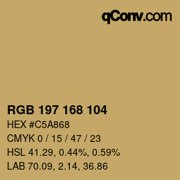 Farbcode: RGB 197 168 104 | qconv.com