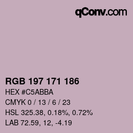 Color code: RGB 197 171 186 | qconv.com