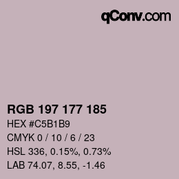 カラーコード: RGB 197 177 185 | qconv.com