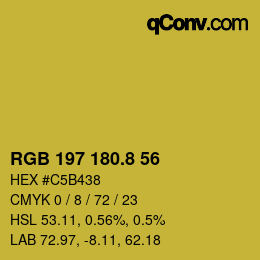 カラーコード: RGB 197 180.8 56 | qconv.com