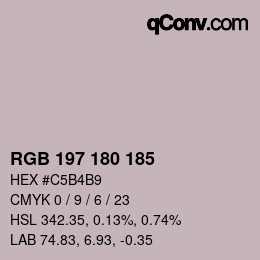Code couleur: RGB 197 180 185 | qconv.com