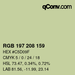 Farbcode: RGB 197 208 159 | qconv.com