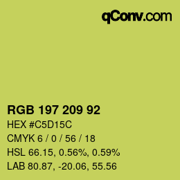 颜色代码: RGB 197 209 92 | qconv.com