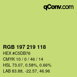 カラーコード: RGB 197 219 118 | qconv.com