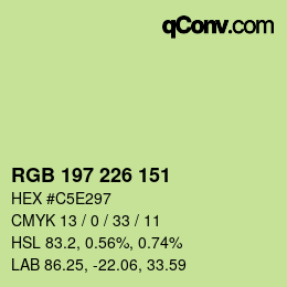 Color code: RGB 197 226 151 | qconv.com