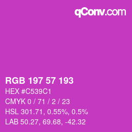 Color code: RGB 197 57 193 | qconv.com