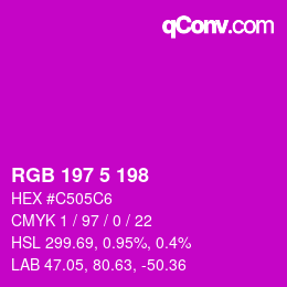 Color code: RGB 197 5 198 | qconv.com