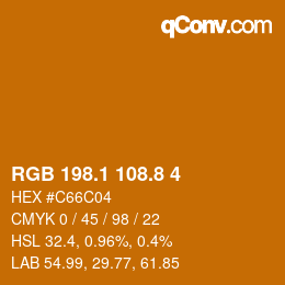 Farbcode: RGB 198.1 108.8 4 | qconv.com