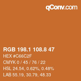Color code: RGB 198.1 108.8 47 | qconv.com