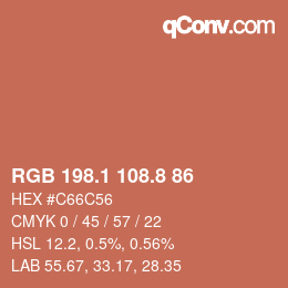 Color code: RGB 198.1 108.8 86 | qconv.com