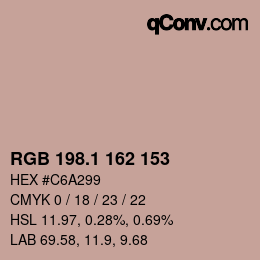カラーコード: RGB 198.1 162 153 | qconv.com