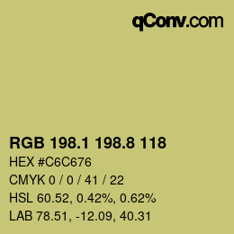 Color code: RGB 198.1 198.8 118 | qconv.com