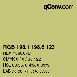 Color code: RGB 198.1 198.8 123 | qconv.com