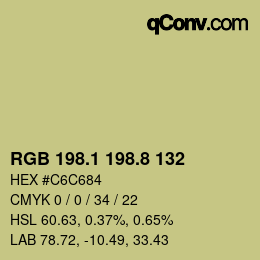 Color code: RGB 198.1 198.8 132 | qconv.com