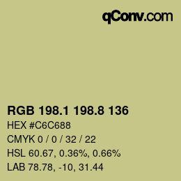 Color code: RGB 198.1 198.8 136 | qconv.com