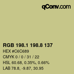 Color code: RGB 198.1 198.8 137 | qconv.com