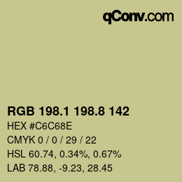 Color code: RGB 198.1 198.8 142 | qconv.com