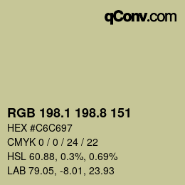 Color code: RGB 198.1 198.8 151 | qconv.com