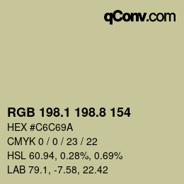 Color code: RGB 198.1 198.8 154 | qconv.com