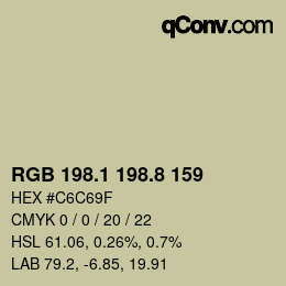 Color code: RGB 198.1 198.8 159 | qconv.com