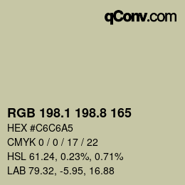 Color code: RGB 198.1 198.8 165 | qconv.com