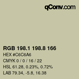 Color code: RGB 198.1 198.8 166 | qconv.com